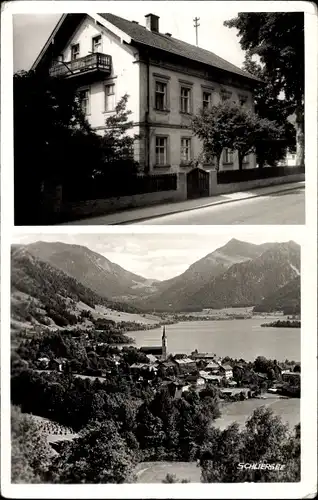 Foto Ak Schliersee in Oberbayern, Ortsansicht mit Umgebung, Wohnhaus