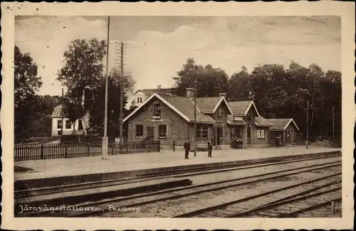 Ak Perstorp Schweden, Järnvägsstationen, Bahnhof