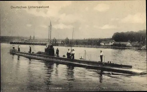 Ak Deutsches Unterseeboot, Deutsches Kriegsschiff