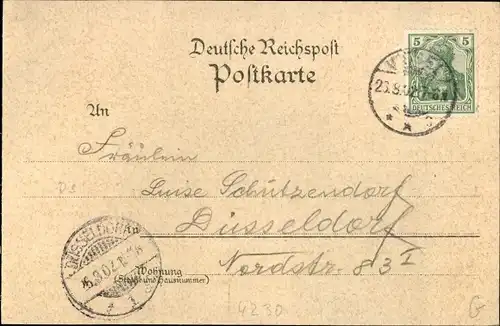 Litho Wesel am Niederrhein, Kaiserplatz, Kaiserhof, Denkmal, Großer Markt