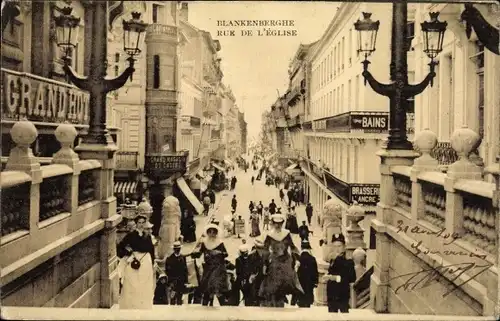 Ak Blankenberghe Blankenberge Westflandern, Rue de l'Eglise