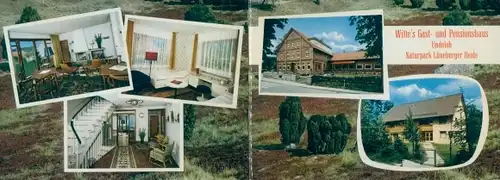 Klapp Ak Undeloh in der Lüneburger Heide, Wittes Gast- und Pensionshaus