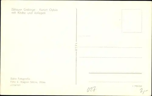 Ak Oybin in der Oberlausitz, Zittauer Gebirge mit Kirche und Anlagen