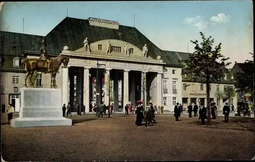 Ak Leipzig in Sachsen, Intern. Baufachausstellung 1913, Portal a. d. Reitzenhainer Str., Standbild