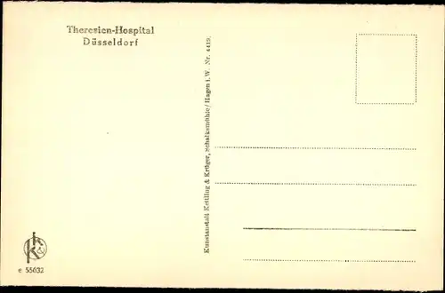 Ak Düsseldorf am Rhein, Theresien Hospital, Operationsraum, aseptisches Zimmer