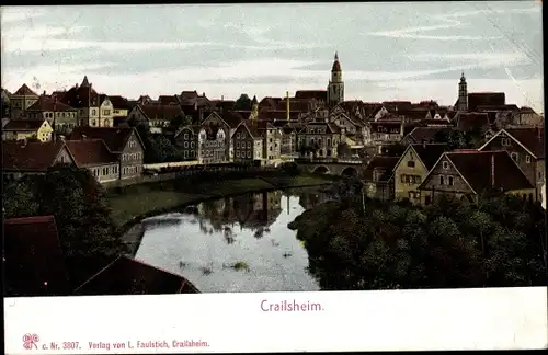 Ak Crailsheim Baden Württemberg, Blick auf den Ort