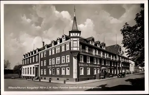 Ak Königsfeld im Schwarzwald Baden, Hotel-Pension Gasthof der Brüdergemeine