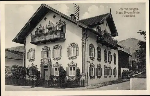 Ak Oberammergau in Oberbayern, Haus Hochenleitter, Hauptstraße