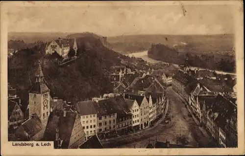 Ak Landsberg am Lech in Oberbayern, Teilansicht