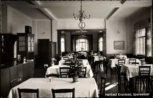 Ak Krumbach in Schwaben, Heilbad Krumbad, Speisesaal