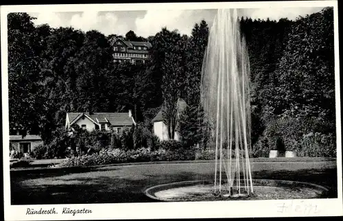 Ak Ründeroth Engelskirchen im Oberbergischen Kreis, Kurgarten