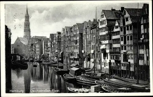 Ak Hamburg Mitte Altstadt, Deichstraßen-Fleet
