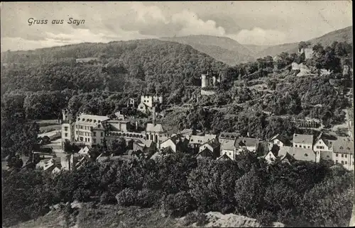 Ak Sayn Bendorf am Rhein, Gesamtansicht