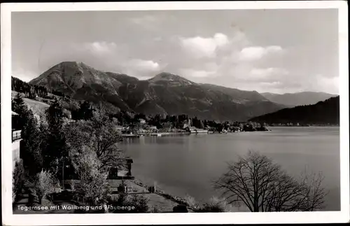 Ak Tegernsee in Oberbayern, Wallberg und Blauberge