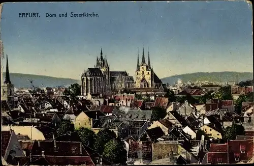 Ak Erfurt in Thüringen, Dom und Severikirche