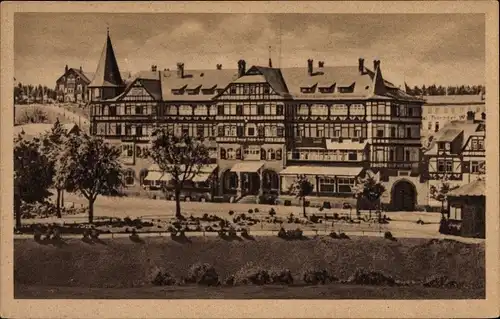 Ak Oberhof im Thüringer Wald, Schlosshotel, Straßenpartie