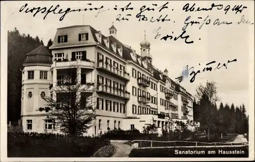 Ak Sanatorium am Hausstein Schaufling in Niederbayern, Sanatorium für Lungenkranke