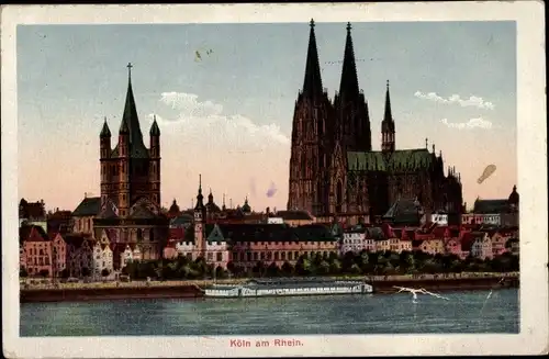 Ak Köln am Rhein, Dom, Panorama