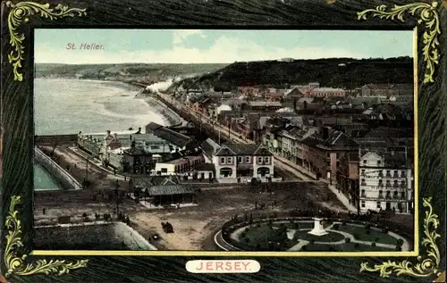 Passepartout Ak Saint Helier Kanalinsel Jersey, Panorama