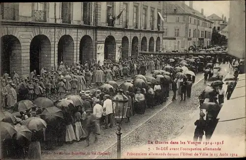 Ak Saint Dié des Vosges, Avant l'Occupation allemande, La Guerre 1914-1915