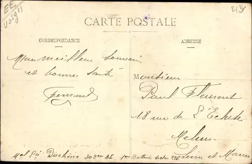 Ak Saint Dié des Vosges, Avant l'Occupation allemande, La Guerre 1914-1915