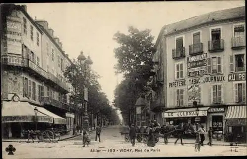 Ak Vichy Allier, Rue de Paris, Geschäfte