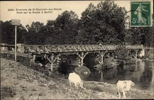 Ak Bayet Allier, Pont sur la Sioule, Kühe