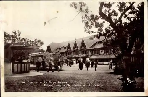 Ak Deauville Calvados, La Plage Fleurie, Hippodrome