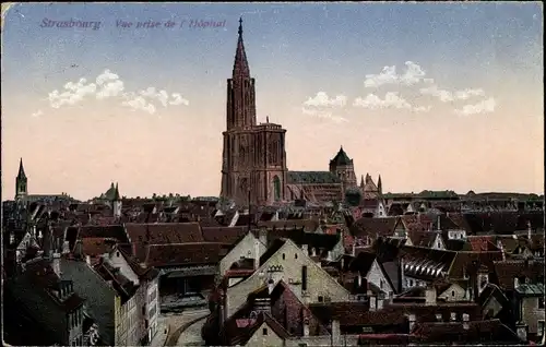 Ak Strasbourg Straßburg Elsass Bas Rhin, Vue prise de l'Hopital