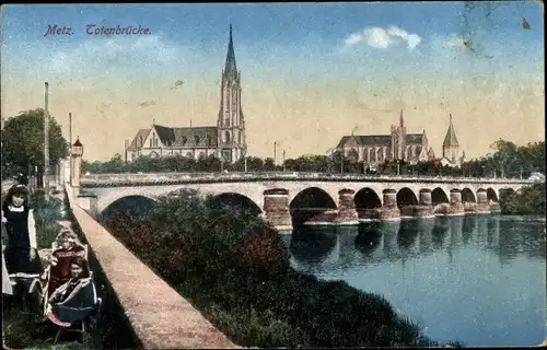 Ak Metz Moselle, Totenbrücke