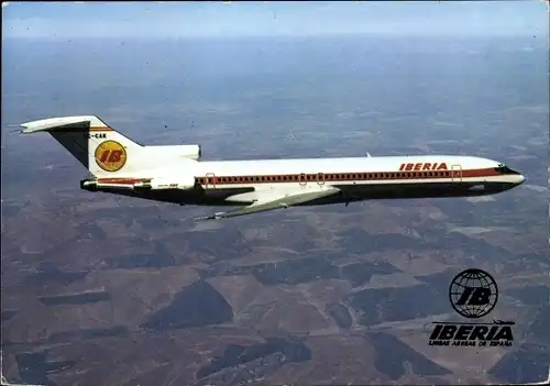 Ak Spanisches Passagierflugzeug, Iberia, Boeing 727 256