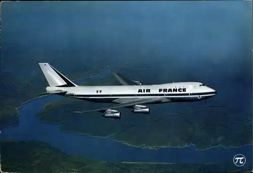 Ak Französisches Passagierflugzeug, Air France, Boeing 747