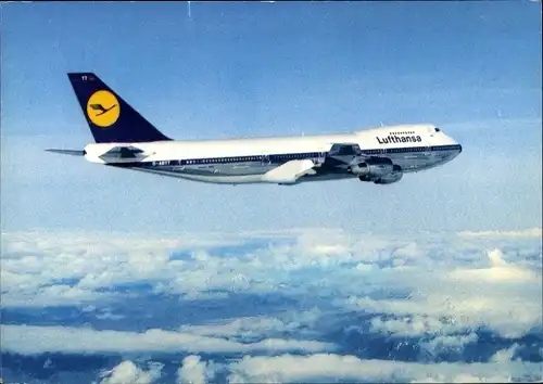 Ak Deutsches Passagierflugzeug, Lufthansa, Boeing 747