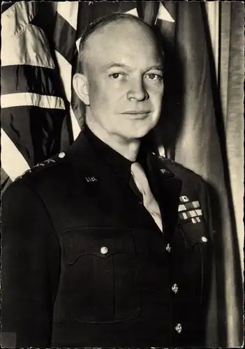 Ak Dwight D. Eisenhower,  34. Präsident der Vereinigten Staaten, General, US Army