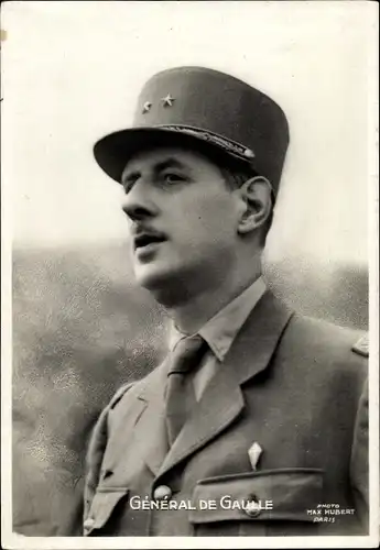 Ak Französischer General und Präsident Charles de Gaulle, Portrait