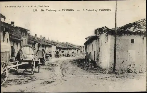 Ak Verdun Meuse, Un Faubourg