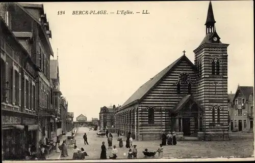 Ak Berck Plage Pas de Calais, L'Eglise