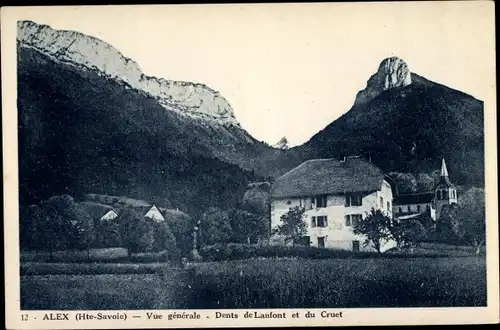 Ak Alex Haute Savoie, Vue generale, Dents de Lanfont et du Cruet