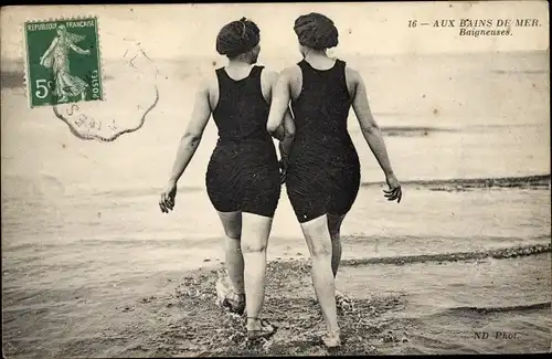 Ak Frankreich, Aux Bains de Mer, Baigneuses