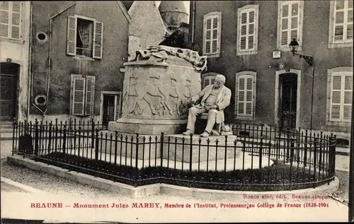 Ak Beaune Côte d’Or, Monument Jules Marey