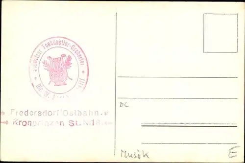 Ak Orchestre Internationale, Dir. W. Perret Gentil, Portrait