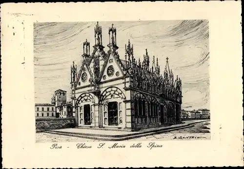 Künstler Ak Santochi, B., Pisa Toscana, Chiesa S. Maria della Spina