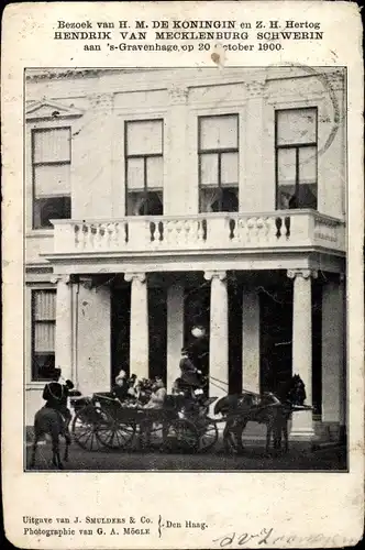 Ak 's Gravenhage Den Haag Südholland, Bezoek van H. M. de Koningin, Herton van Mecklenburg Schwerin