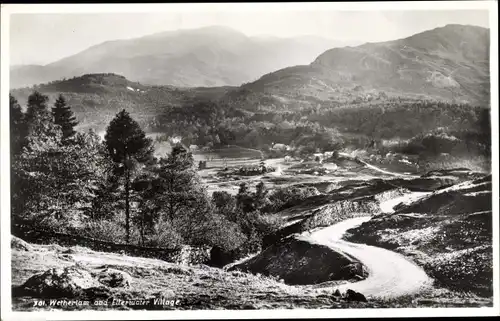 Elterwater Lake District Cumbria England, Wetherlam, Panorama