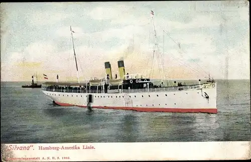 Ak Dampfer Silvana, Seebäderdienst der Hamburg Amerika Linie
