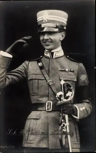 Ak Umberto di Savoia, Umberto II von Italien, Uniform