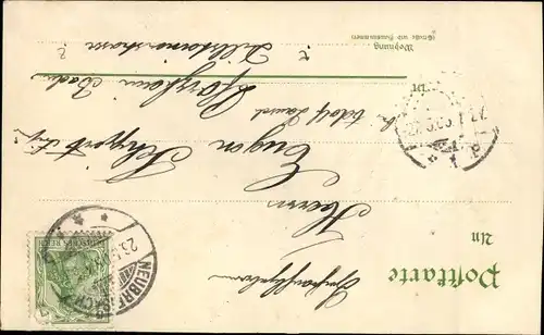 Präge Litho Ein deutscher Gruß, Kaiser Wilhelm II., Portrait