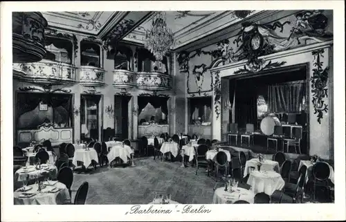 Ak Berlin Charlottenburg, Etablissement Barberina, Inh. Hermann Kornetzki, Hardenbergstraße 18