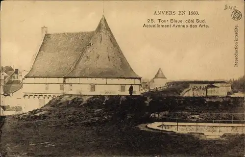 Ak Anvers Antwerpen Flandern, Tour Bleue, cote Sud, 1860