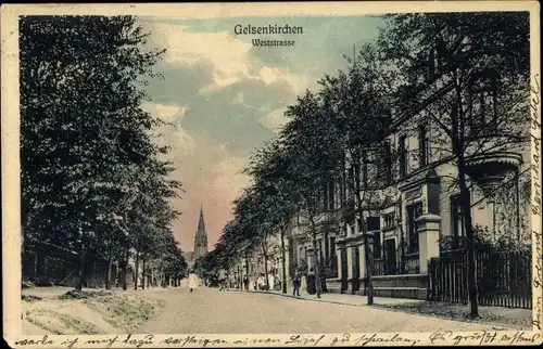 Ak Gelsenkirchen im Ruhrgebiet, Weststraße